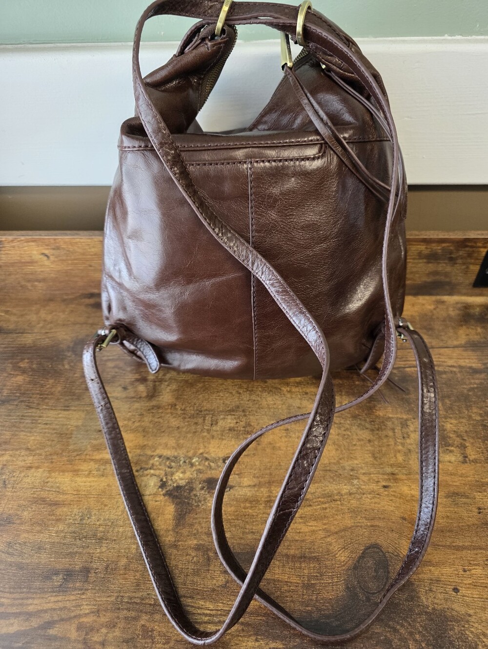 HOBO Dark Brown Leather Hobo Crossbody Bag - Picture 4 of 7